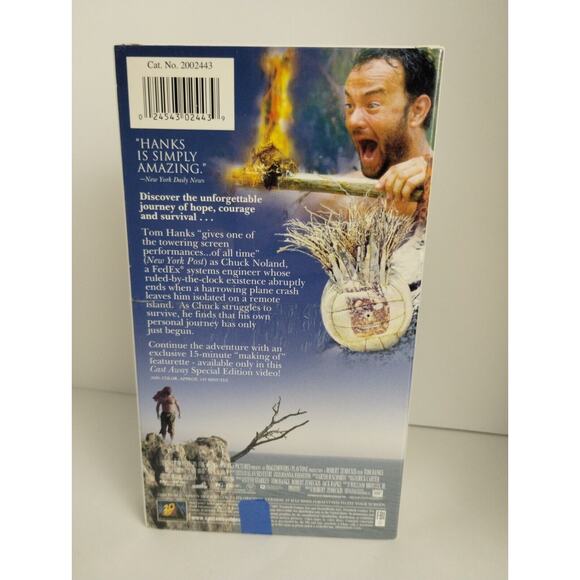 Cast Away (VHS, 2001, Special Edition) Tom Hanks - New Sealed - Picture 3 of 4